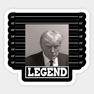 Trump Mugshot President Legend Sticker